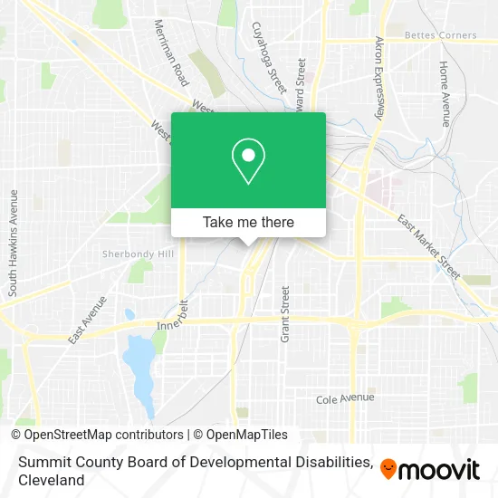 Summit County Board of Developmental Disabilities map