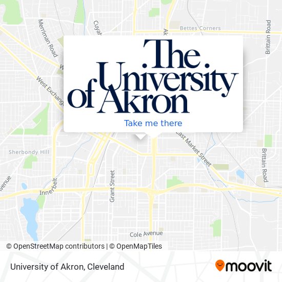 Mapa de University of Akron