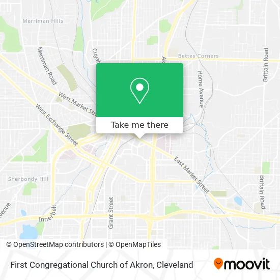 First Congregational Church of Akron map