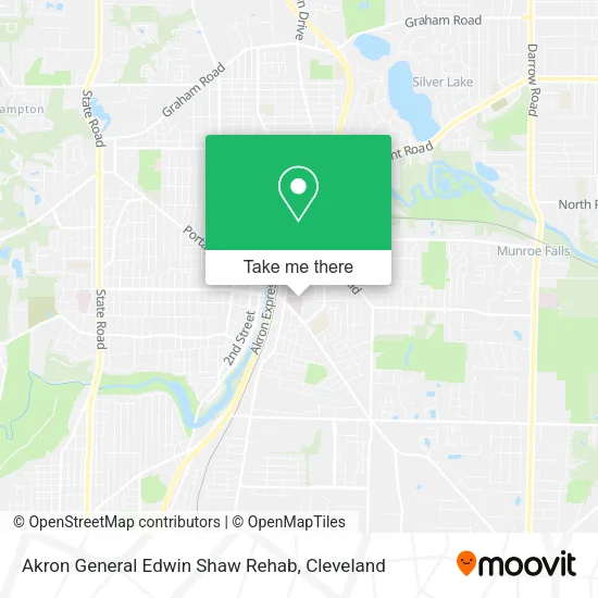 Akron General Edwin Shaw Rehab map