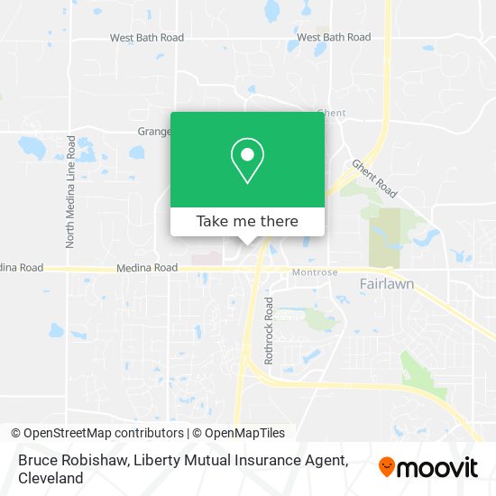 Mapa de Bruce Robishaw, Liberty Mutual Insurance Agent
