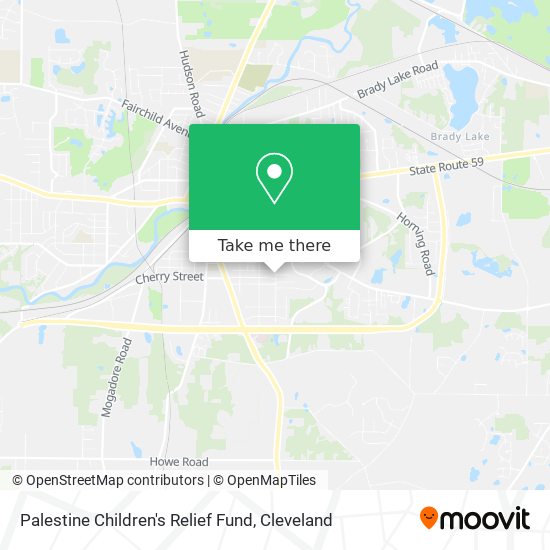 Palestine Children's Relief Fund map