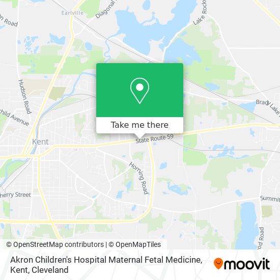 Akron Children's Hospital Maternal Fetal Medicine, Kent map