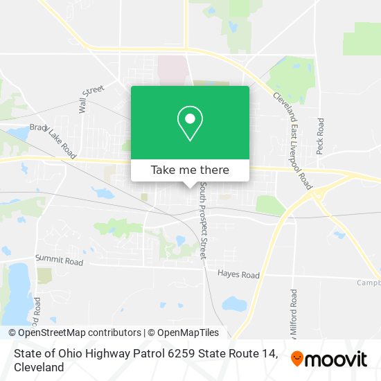 State of Ohio Highway Patrol 6259 State Route 14 map