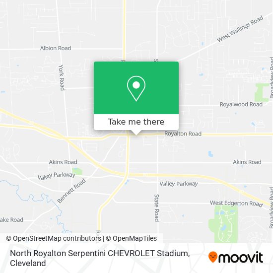 Mapa de North Royalton Serpentini CHEVROLET Stadium