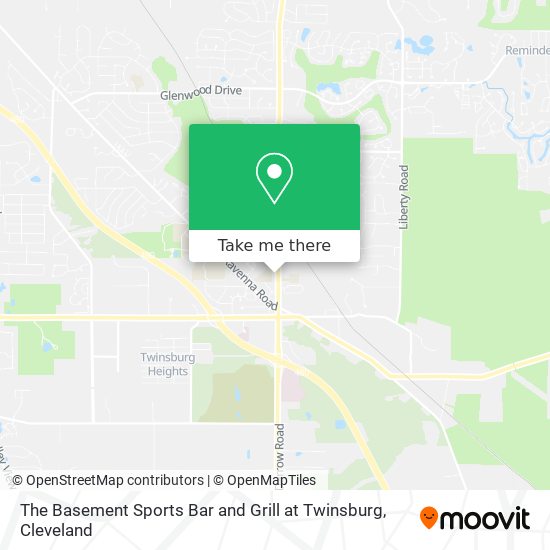 The Basement Sports Bar and Grill at Twinsburg map