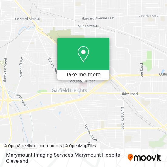 Marymount Imaging Services Marymount Hospital map