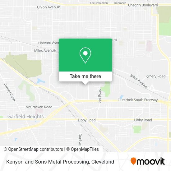 Mapa de Kenyon and Sons Metal Processing