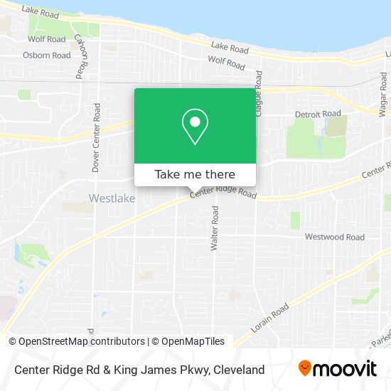 Center Ridge Rd & King James Pkwy map