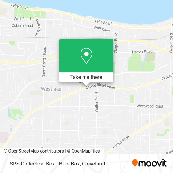 USPS Collection Box - Blue Box map