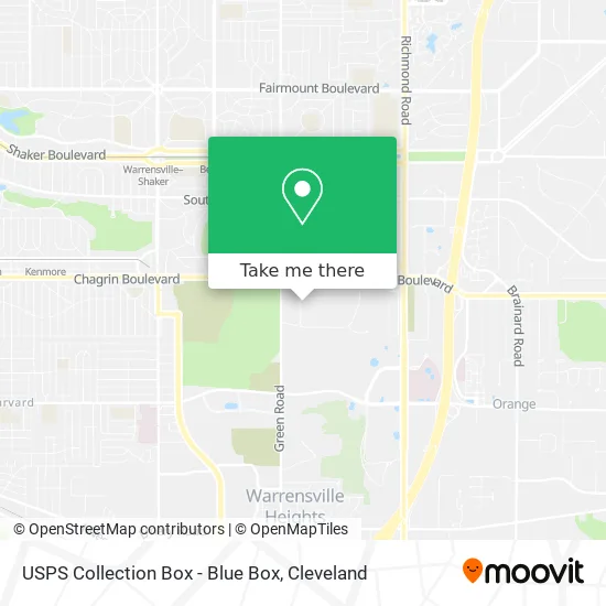 USPS Collection Box - Blue Box map