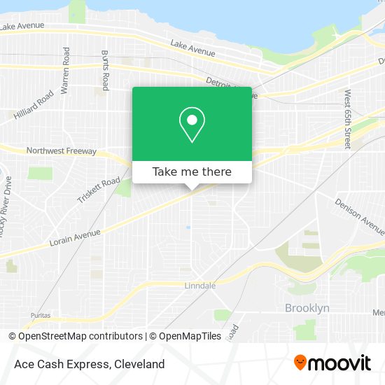 Mapa de Ace Cash Express