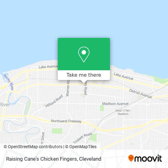 Raising Cane's Chicken Fingers map