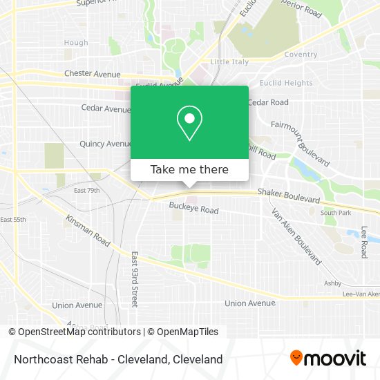 Northcoast Rehab - Cleveland map