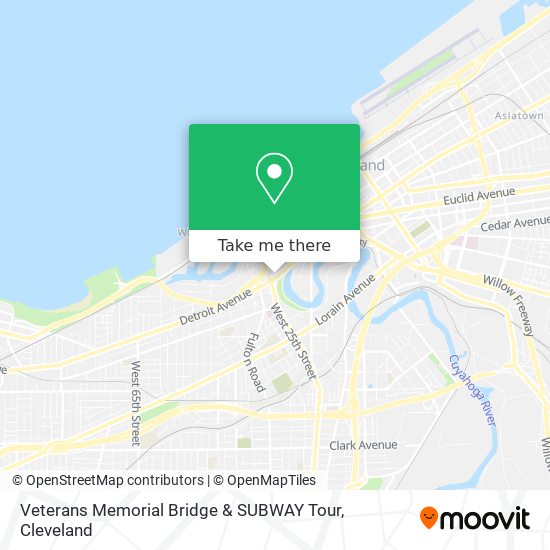 Mapa de Veterans Memorial Bridge & SUBWAY Tour