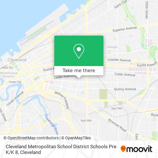 Cleveland Metropolitan School District Schools Pre K / K 8 map