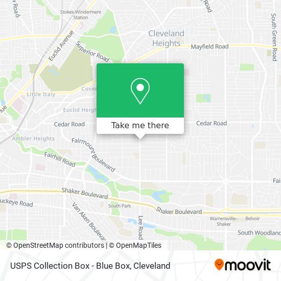 USPS Collection Box - Blue Box map