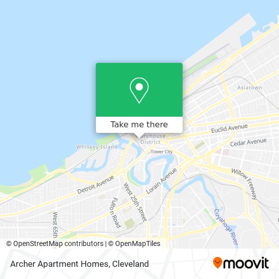 Mapa de Archer Apartment Homes