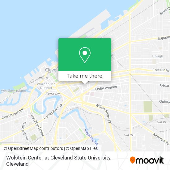 Mapa de Wolstein Center at Cleveland State University