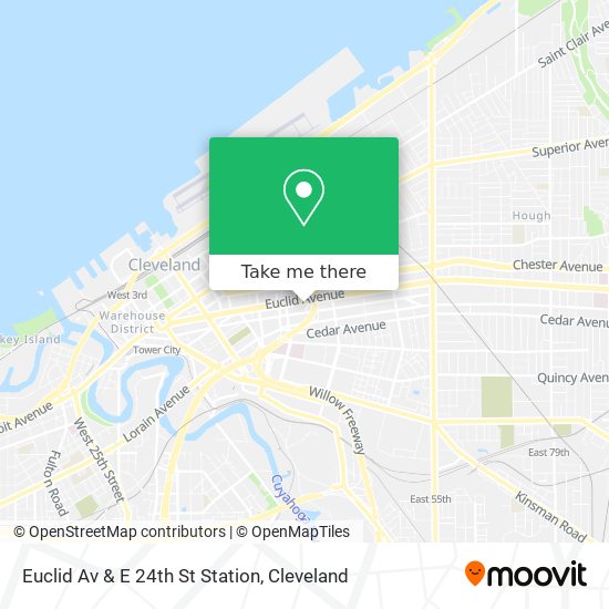 Mapa de Euclid Av & E 24th St Station