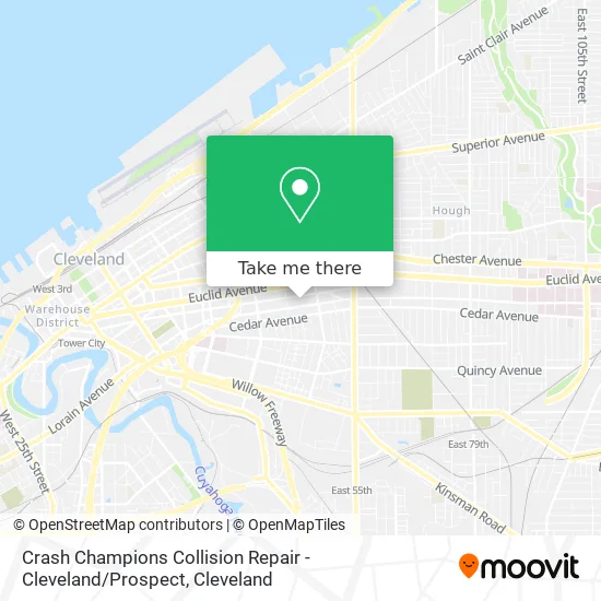 Crash Champions Collision Repair - Cleveland / Prospect map