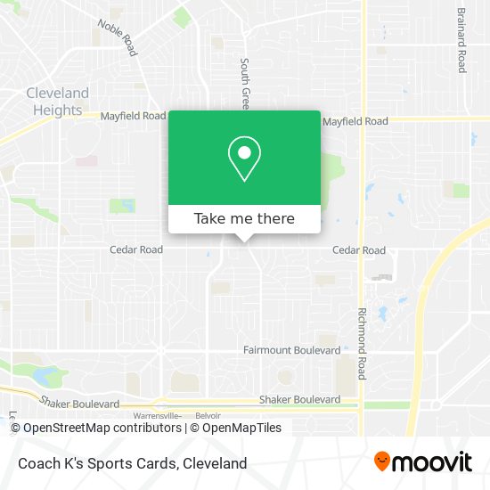 Coach K's Sports Cards map