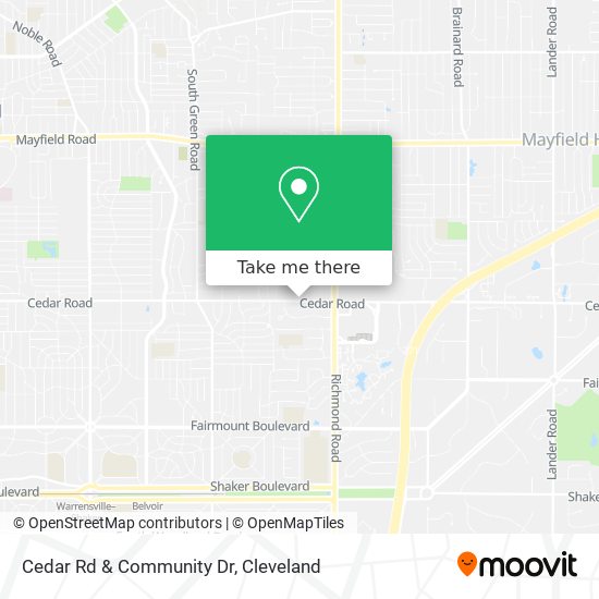 Cedar Rd & Community Dr map