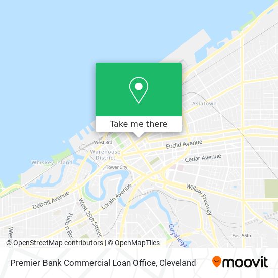 Premier Bank Commercial Loan Office map
