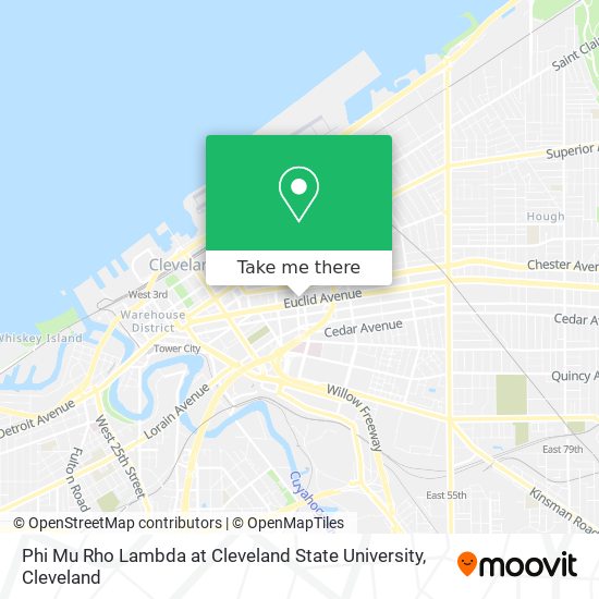 Mapa de Phi Mu Rho Lambda at Cleveland State University
