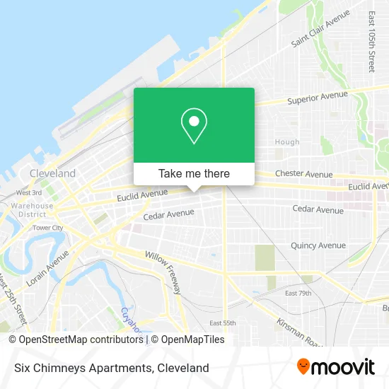 Six Chimneys Apartments map