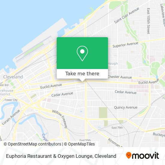 Mapa de Euphoria Restaurant & Oxygen Lounge