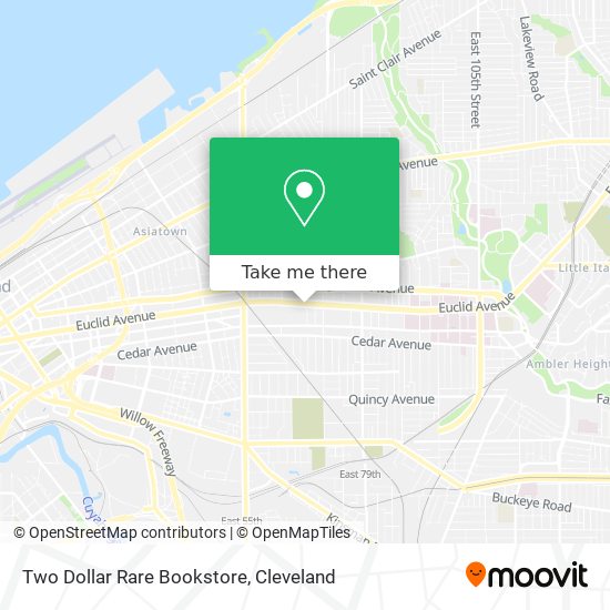 Mapa de Two Dollar Rare Bookstore