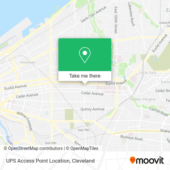 UPS Access Point Location map