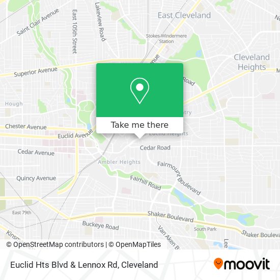 Mapa de Euclid Hts Blvd & Lennox Rd