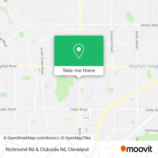 Richmond Rd & Clubside Rd map