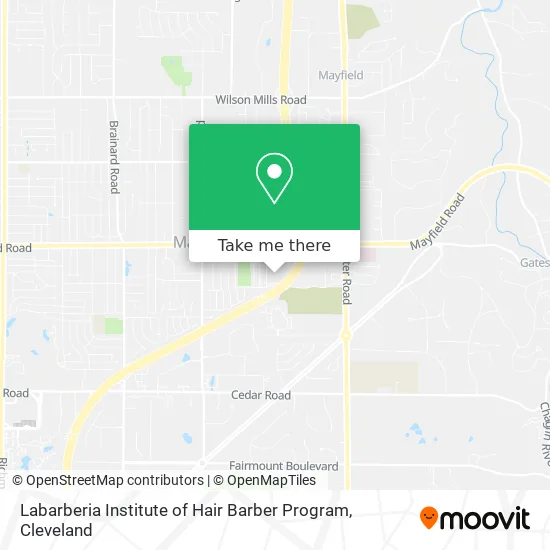Labarberia Institute of Hair Barber Program map