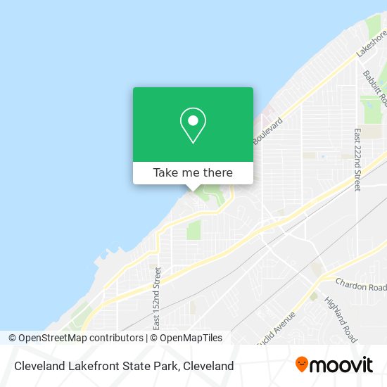 Mapa de Cleveland Lakefront State Park