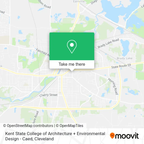Mapa de Kent State College of Architecture + Environmental Design - Caed