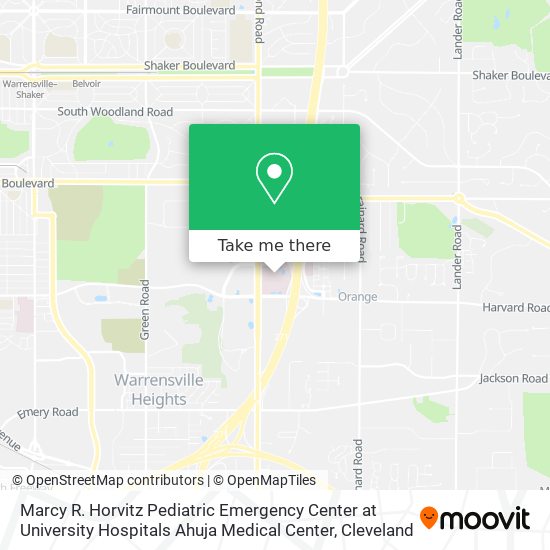 Mapa de Marcy R. Horvitz Pediatric Emergency Center at University Hospitals Ahuja Medical Center