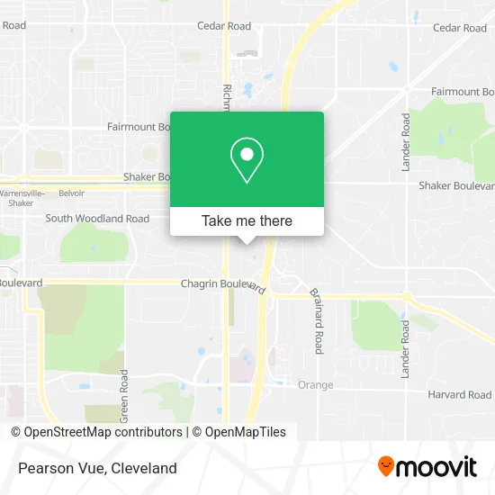 Pearson Vue map