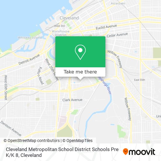 Cleveland Metropolitan School District Schools Pre K / K 8 map