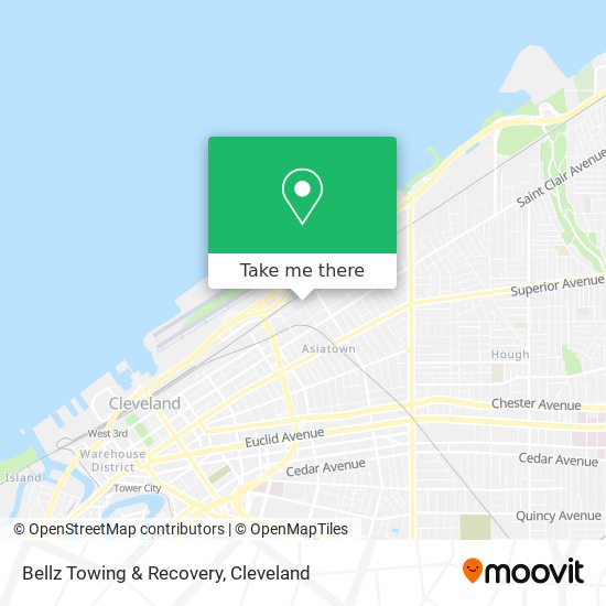 Bellz Towing & Recovery map