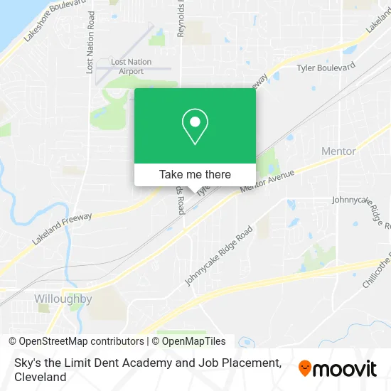 Sky's the Limit Dent Academy and Job Placement map