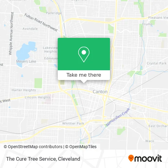 The Cure Tree Service map