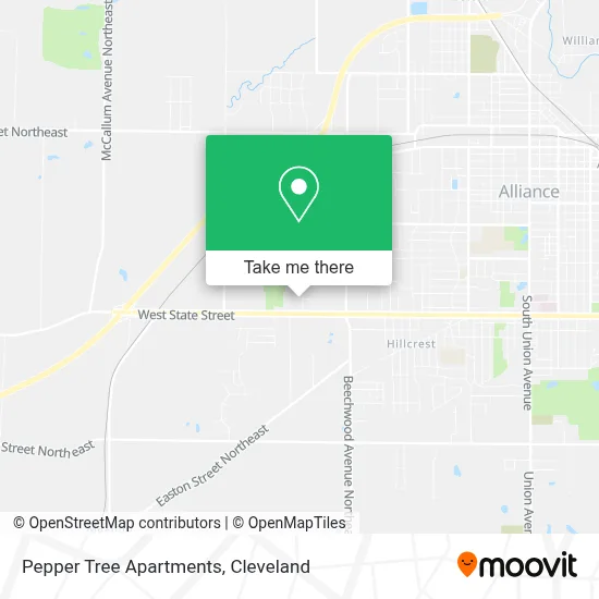 Pepper Tree Apartments map