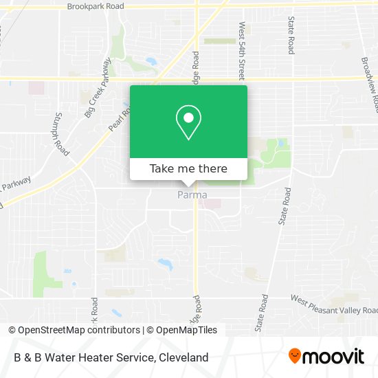 B & B Water Heater Service map