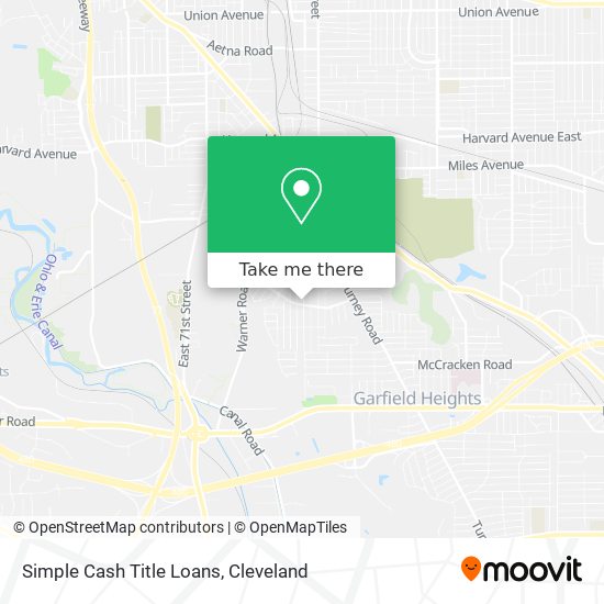 Mapa de Simple Cash Title Loans