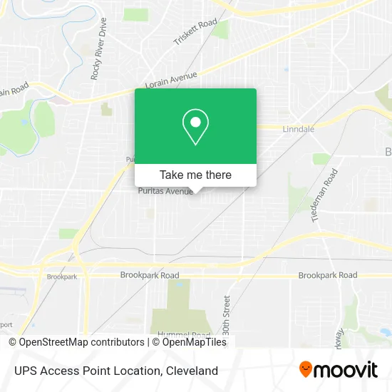 UPS Access Point Location map