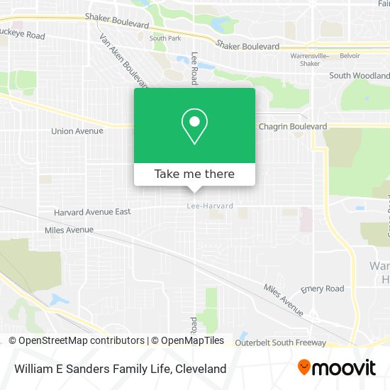 William E Sanders Family Life map