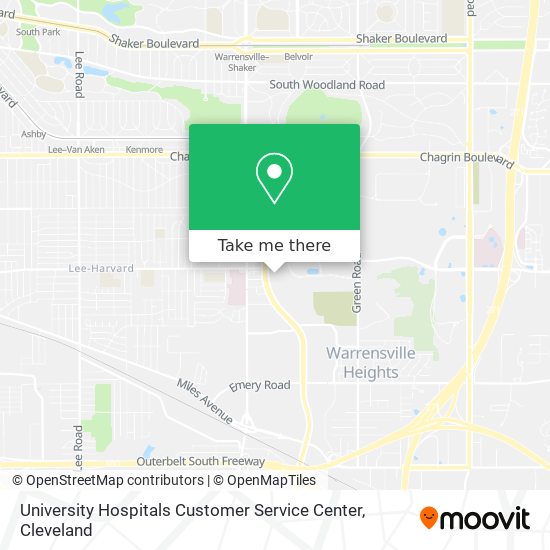 Mapa de University Hospitals Customer Service Center